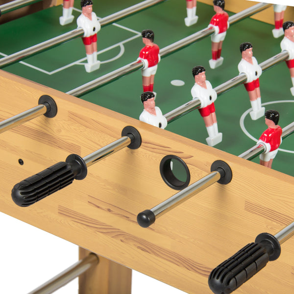 48in Foosball Soccer Arcade Game Table w/ Built-In Cup Holders, 2 Balls