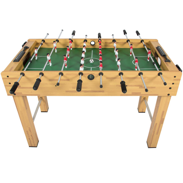 48in Foosball Soccer Arcade Game Table w/ Built-In Cup Holders, 2 Balls