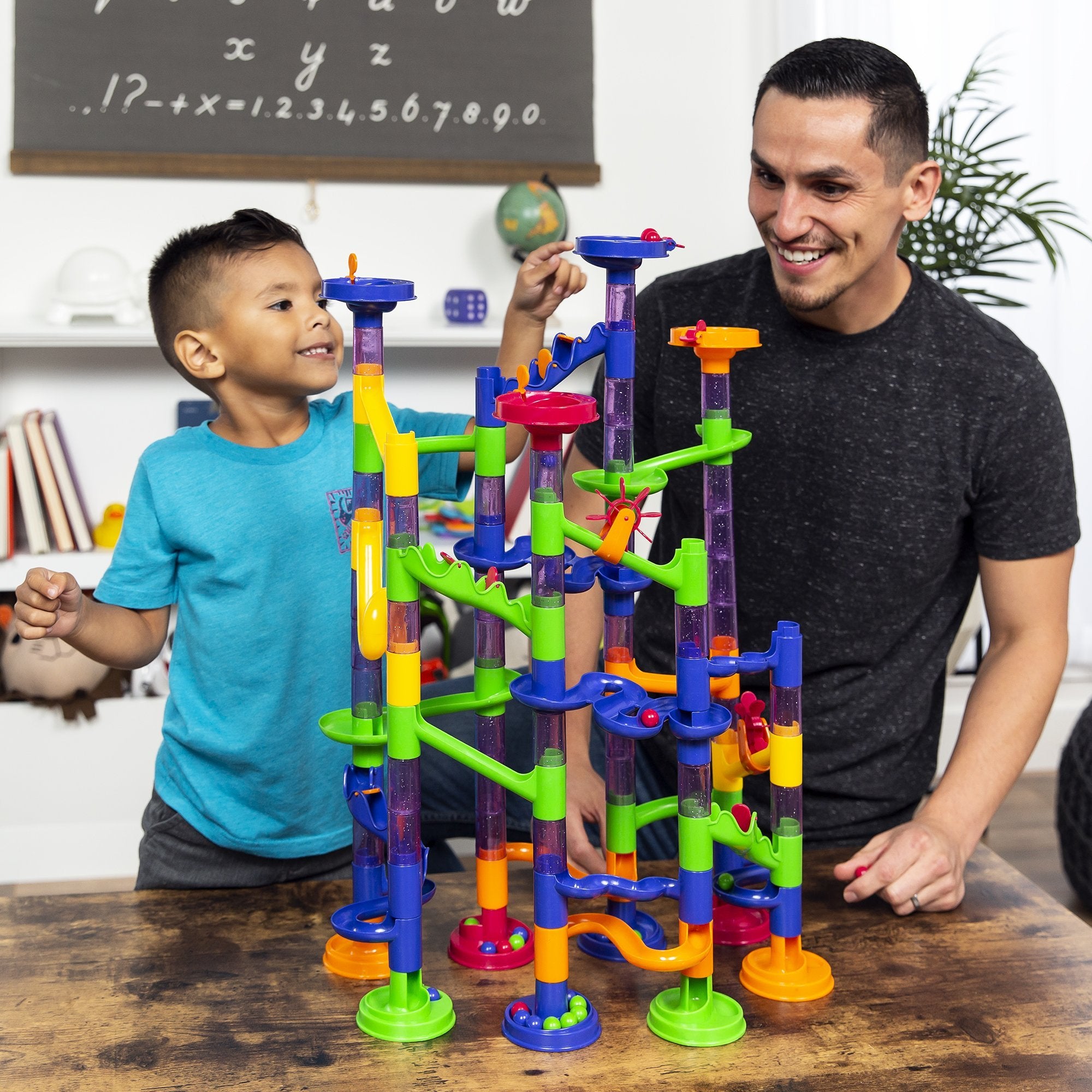 105-Piece Kids Marble Run Coaster Track Toy Set