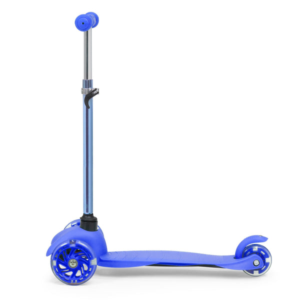 Kids Mini Kick Scooter Toy w/ Colorful Light-Up Wheels, Adjustable T-Bar