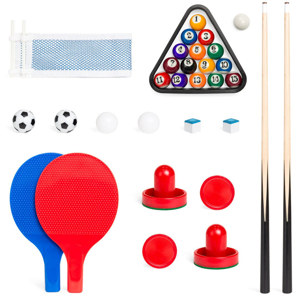 4-in-1 Table Game Set w/ Air Hockey, Table Tennis, Billiards, Foosball