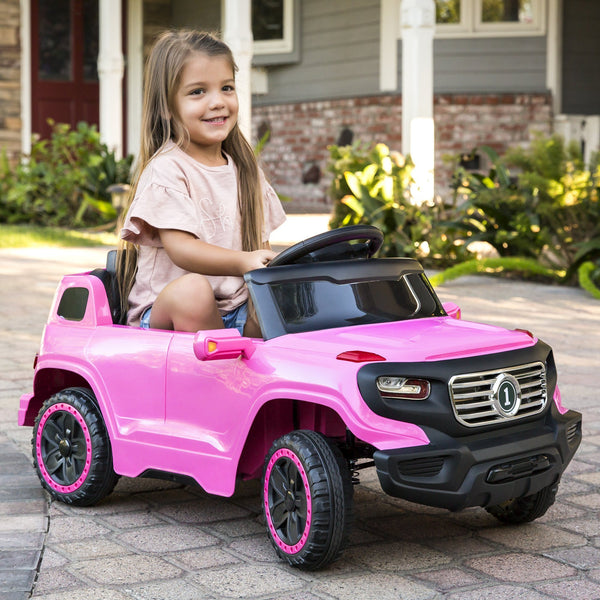 6V Kids Ride-On Car Truck Toy w/ RC Parent Control, 3 Speeds, Lights, Horn