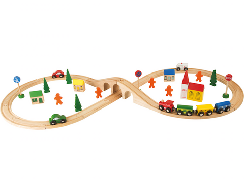 Wooden train set